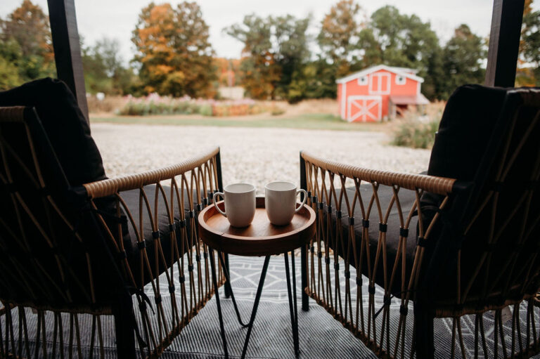 top northfarthing farms cottage jonesville michigan view from porch 1 768x511